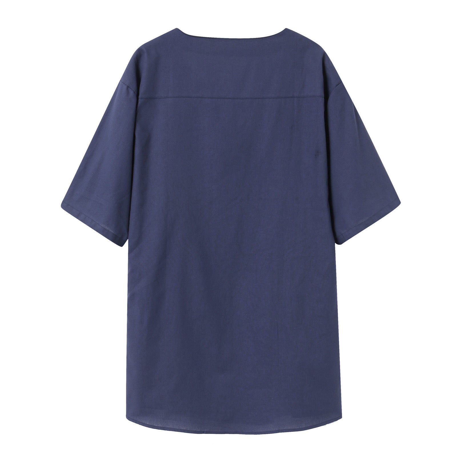 Men's Solid Color Short Sleeve Casual Shirt - Shop NCLC