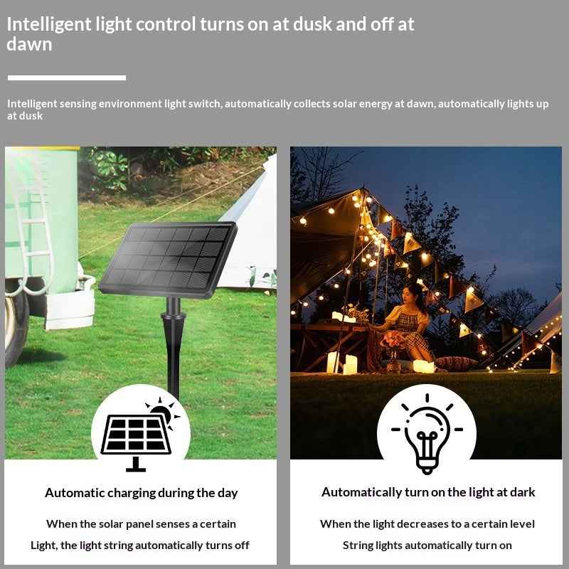 25-Light 15.25ft Outdoor Solar Copper Wire String Lights – Waterproof & Weatherproof Patio Fairy Lighting