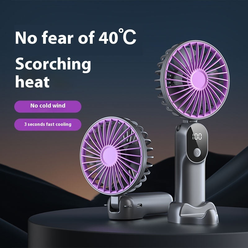 Desktop Folding Little Fan USB Charging Portable Small Handheld Fan Little Fan Women/Men - Shop NCLC