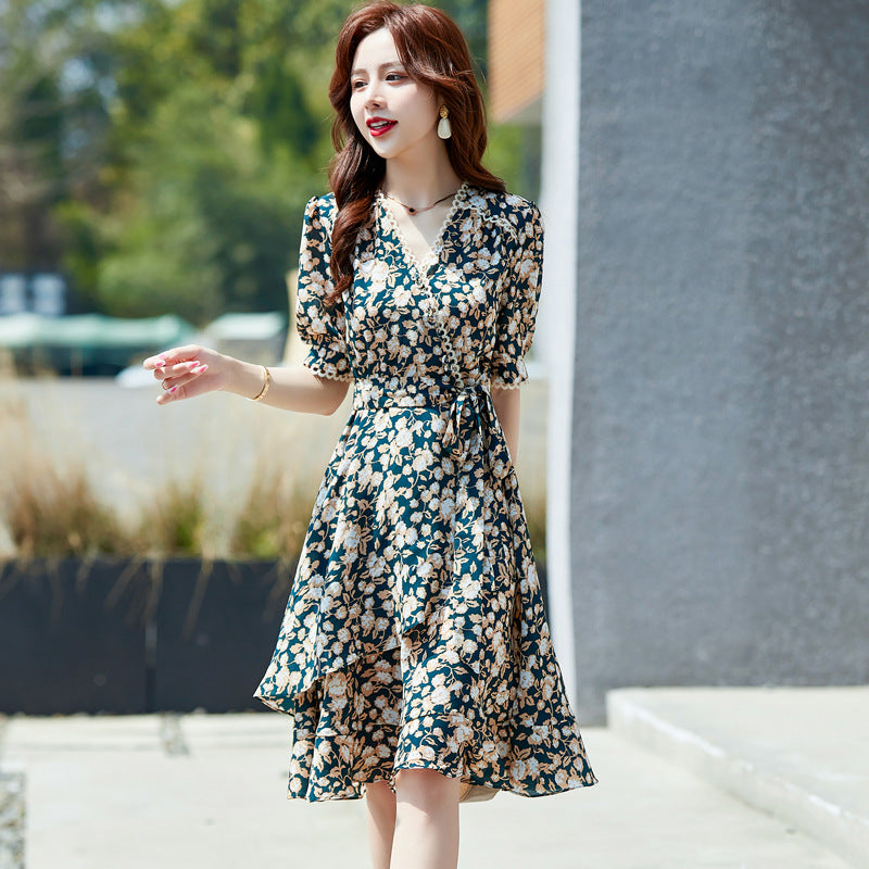 Women's Floral Chiffon Dress - Shop NCLC