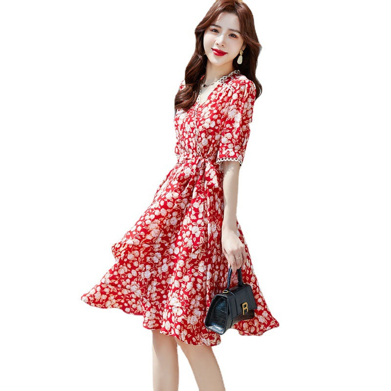 Women's Floral Chiffon Dress - Shop NCLC
