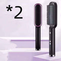 New 2 In 1 Hair Straightener Hot Comb Negative Ion Curling Tong Dual-purpose Electric Hair Brush