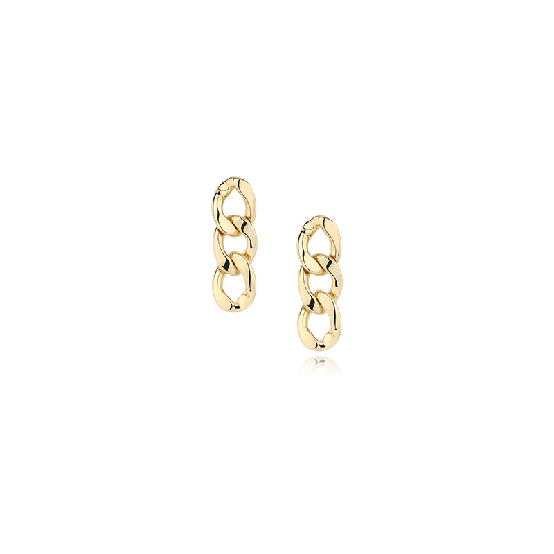 Metal Chain Earrings Circle Women's Cold Wind Simple - Shop NCLC
