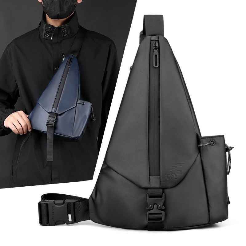 Men's Waterproof Tactical Triangle Crossbody Chest Bag – Anti-Theft Motorcycle Sling Pack