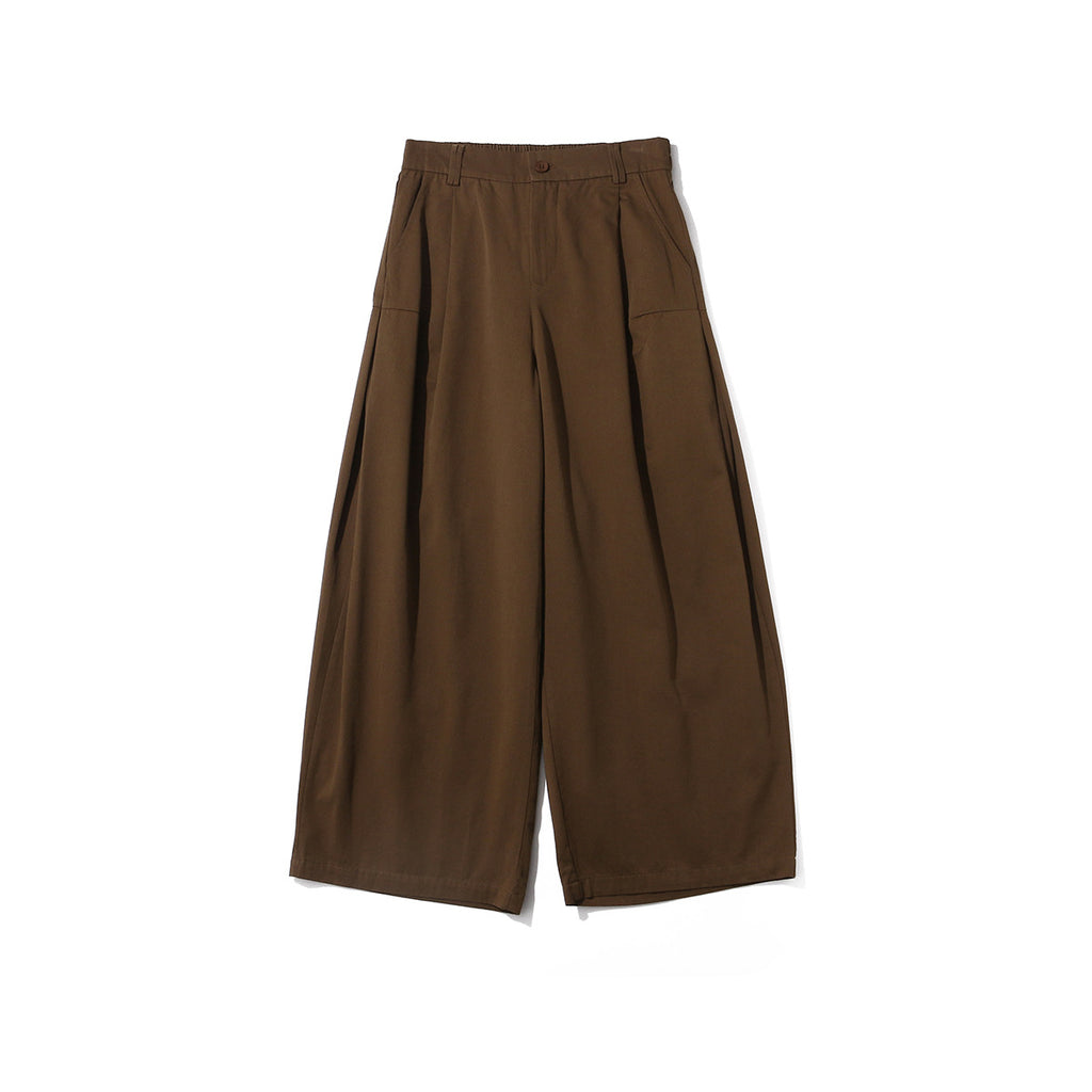 Japanese Style Wide Leg Pants Solid Color Casual Loose - Shop NCLC