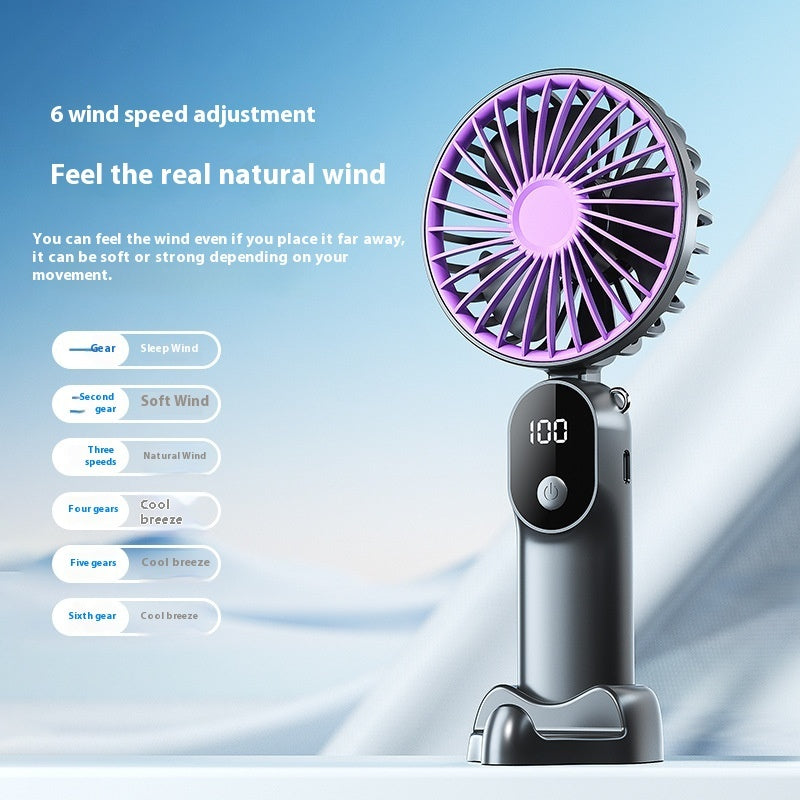 Desktop Folding Little Fan USB Charging Portable Small Handheld Fan Little Fan Women/Men - Shop NCLC