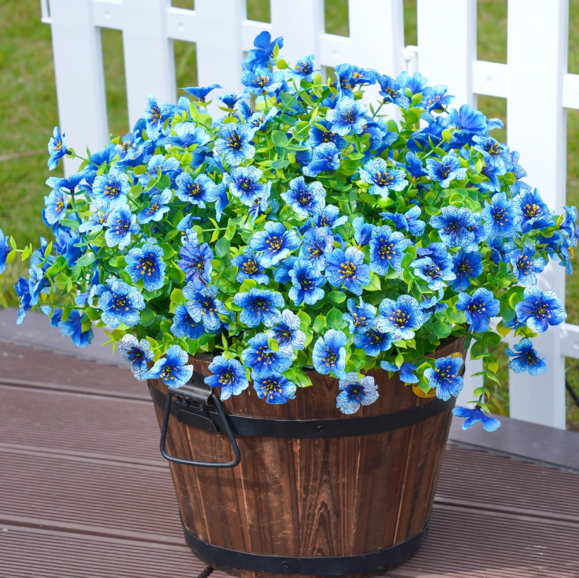 Artificial Outdoor UV-resistant Decorative Colorful Fake Flower, Decorative Bouquet for Home Garden Party Wedding Decor, Artificial Flowers Bouquet Green Plant Plastic Flowers - Shop NCLC