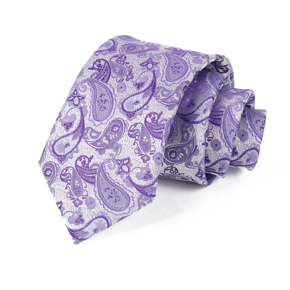 Jacquard-embroidered Cashew Flower Tie - Shop NCLC