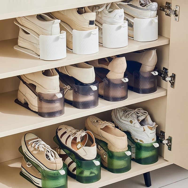 Household Simple Plastic Shoe Rack The Third Gear Adjustable Shoes Holder Dormitory Shoe Storage Organizer - Shop NCLC