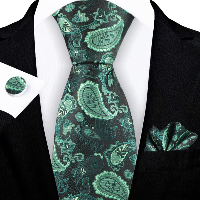 Jacquard-embroidered Cashew Flower Tie - Shop NCLC