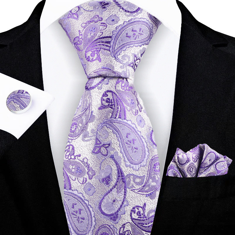 Jacquard-embroidered Cashew Flower Tie - Shop NCLC