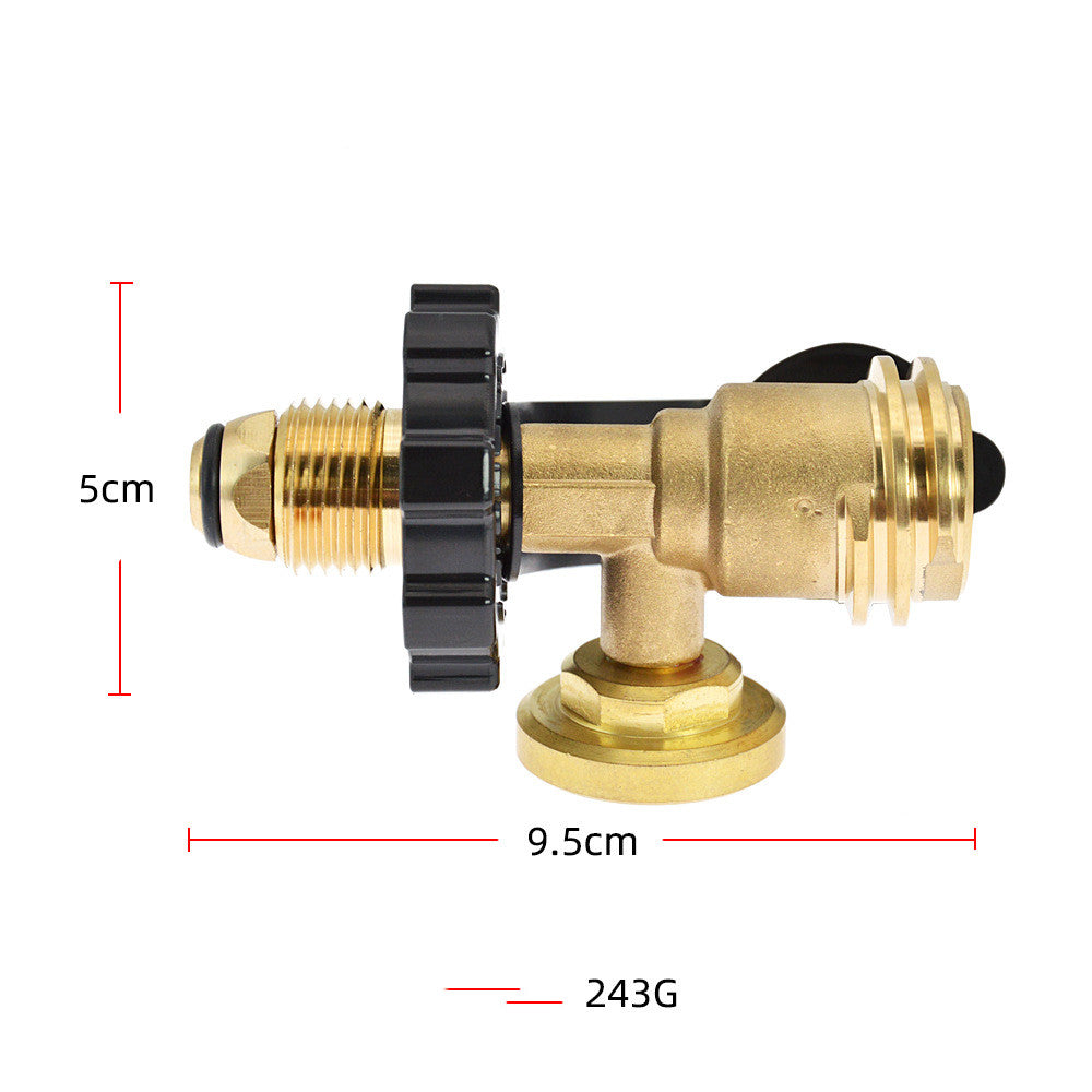 POL Propane Adapter Connector With Luminous Pressure Gauge Adapter Gas Tank Converter - Shop NCLC