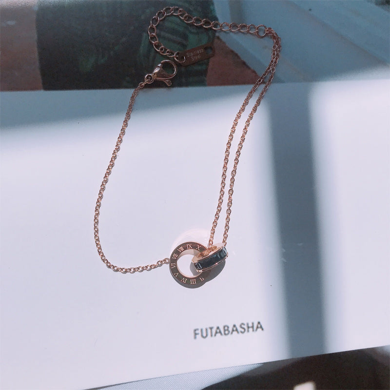 Rose Gold Titanium Steel Bracelet Women's Hand Jewelry - Shop NCLC