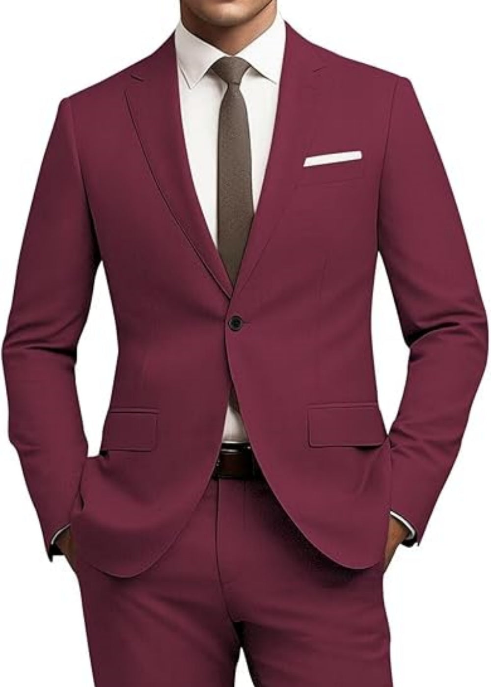Men's Versatile Solid Color Business Jacket Long Pants Set - Shop NCLC