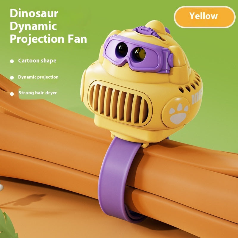 Cute Cartoon Dinosaur Handheld Mini Fan – USB Rechargeable Portable Wrist Fan, 3-Speed Personal Cooling with Stable Base - Shop NCLC