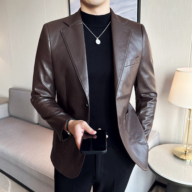 Fashion Solid Color Business Casual Jacket Men - Shop NCLC