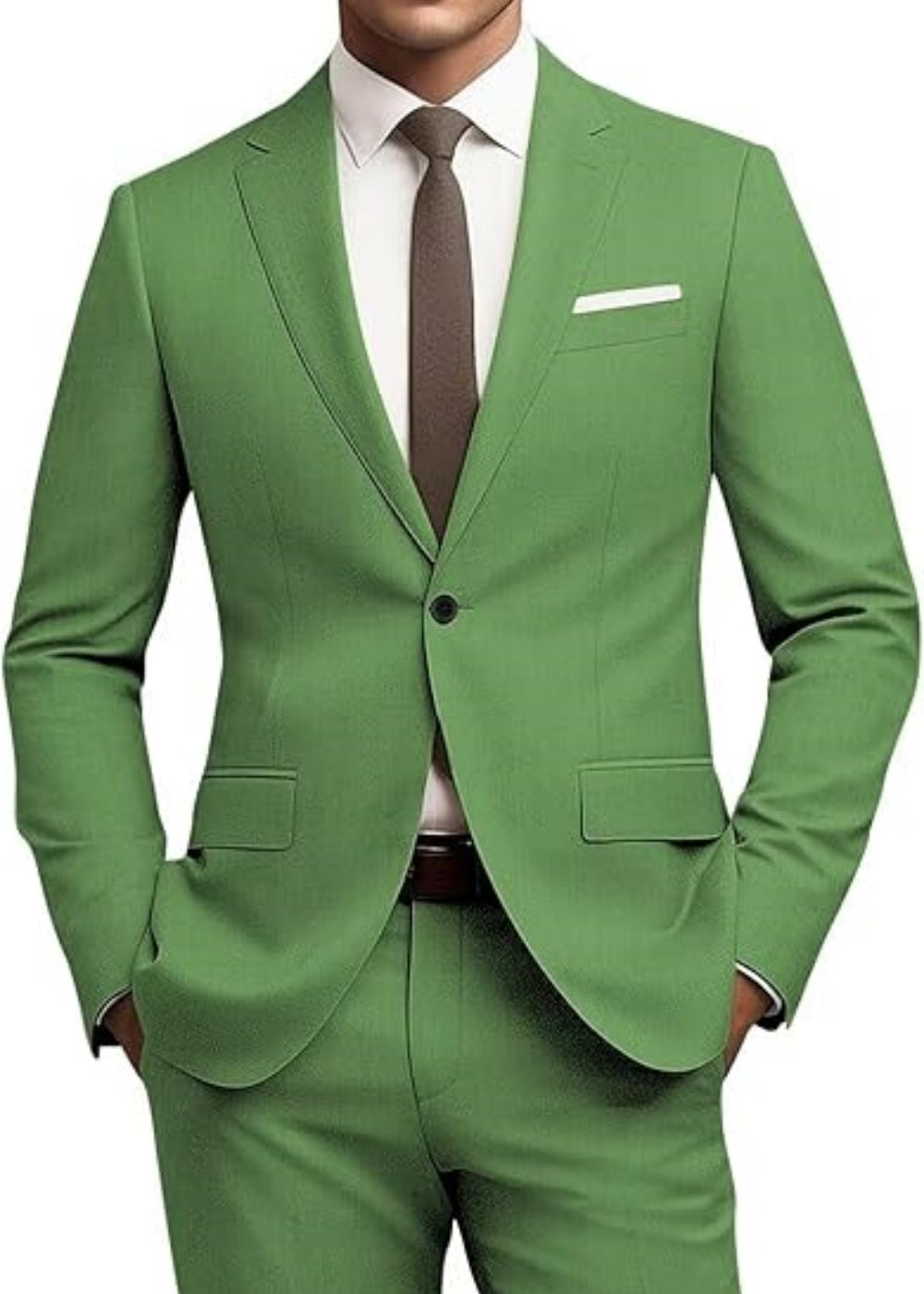 Men's Versatile Solid Color Business Jacket Long Pants Set - Shop NCLC