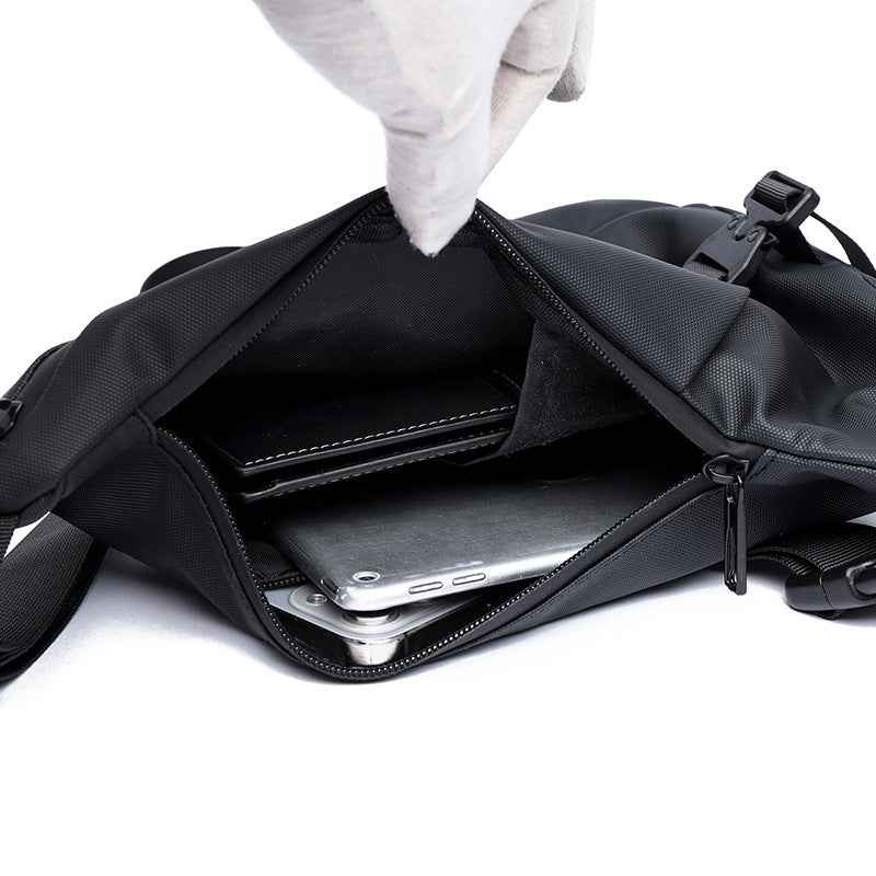 Men's Waterproof Tactical Triangle Crossbody Chest Bag – Anti-Theft Motorcycle Sling Pack