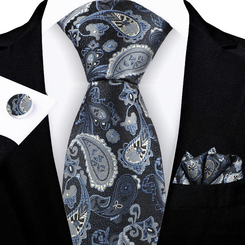 Jacquard-embroidered Cashew Flower Tie - Shop NCLC