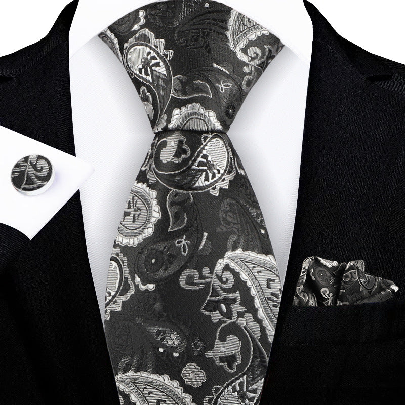 Jacquard-embroidered Cashew Flower Tie - Shop NCLC