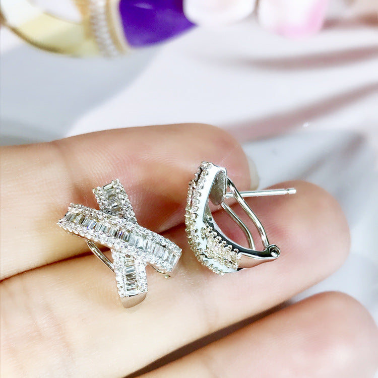 Crystal Zircon Earrings Ear Jewelry Women - Shop NCLC