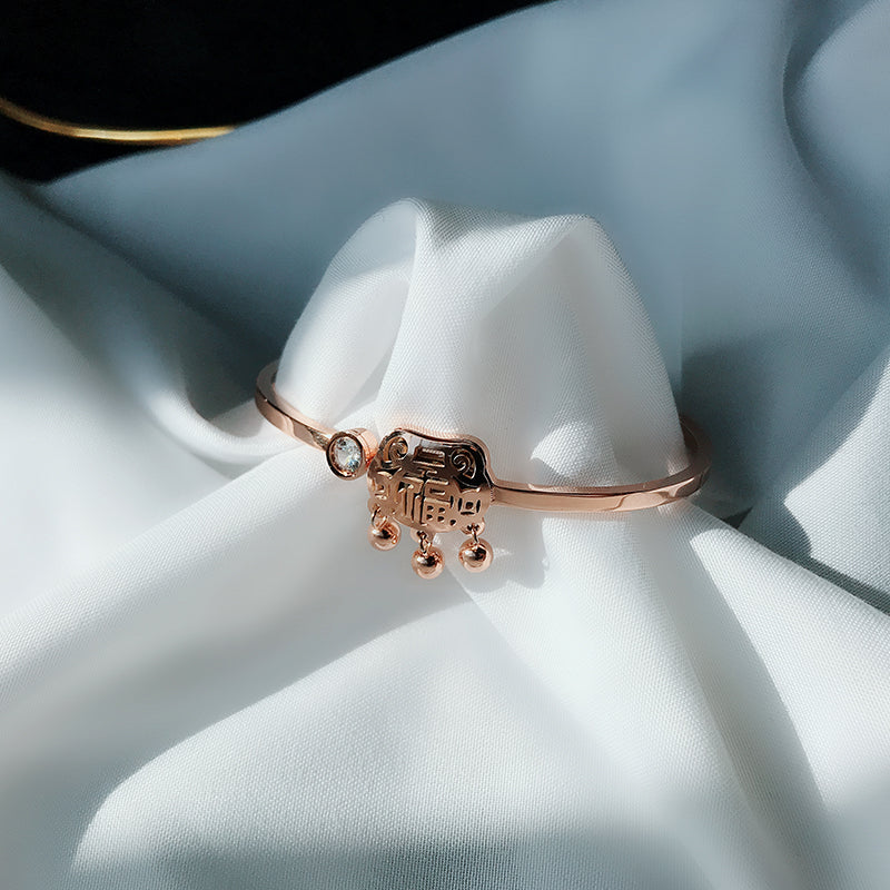 Rose Gold Titanium Steel Bracelet Women's Hand Jewelry - Shop NCLC