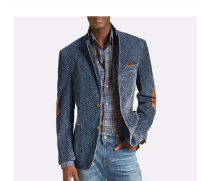 Denim Suit Casual Solid Color Men's Clothing Men's Suit Mens Suits For Men Mens Clothing Outfit Man Costumes Elegant Formal Classic - Shop NCLC