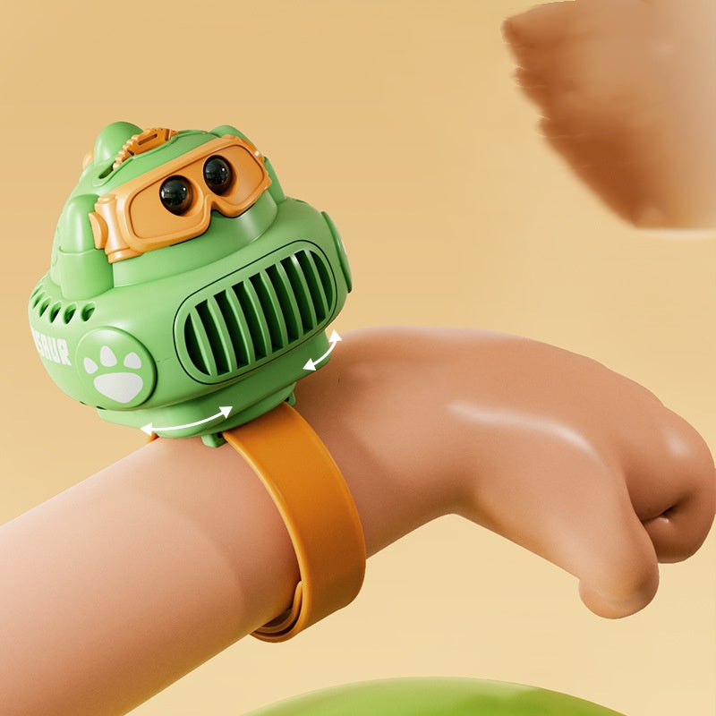 Cute Cartoon Dinosaur Handheld Mini Fan – USB Rechargeable Portable Wrist Fan, 3-Speed Personal Cooling with Stable Base - Shop NCLC