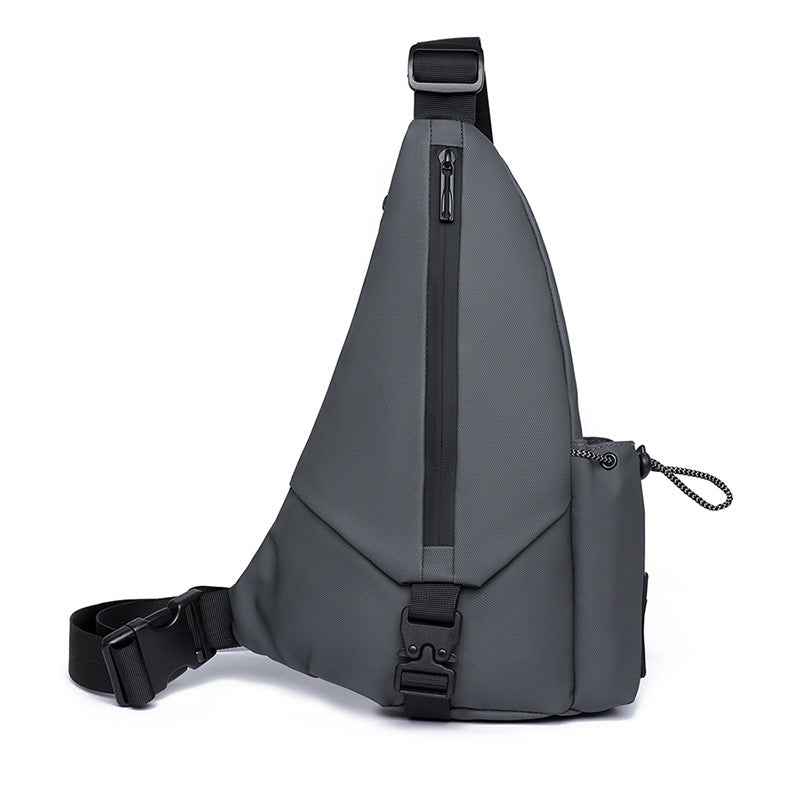 Men's Waterproof Tactical Triangle Crossbody Chest Bag – Anti-Theft Motorcycle Sling Pack