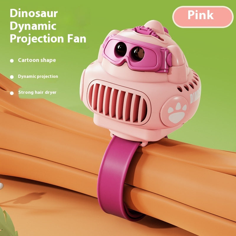 Cute Cartoon Dinosaur Handheld Mini Fan – USB Rechargeable Portable Wrist Fan, 3-Speed Personal Cooling with Stable Base - Shop NCLC