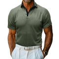 Men's Solid Color Polo Collar Casual Short Sleeve - Shop NCLC