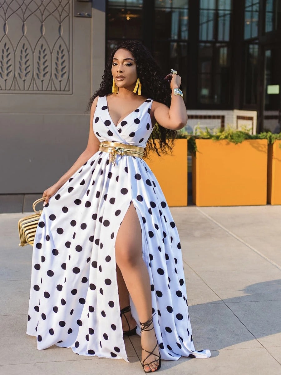 Sexy Dresses Women Party Ladies Belt Plus Size Forked Club Dresses - Shop NCLC