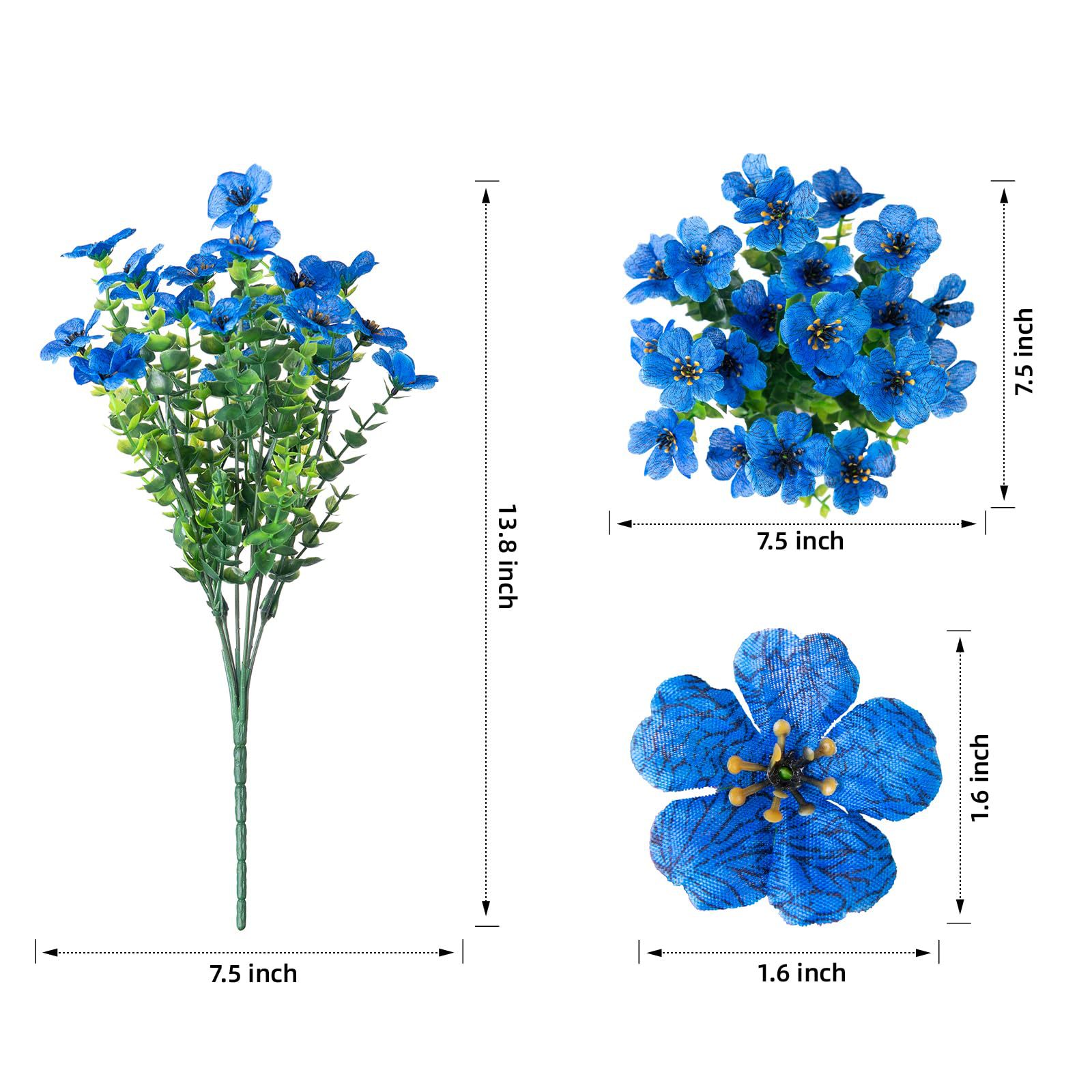Artificial Outdoor UV-resistant Decorative Colorful Fake Flower, Decorative Bouquet for Home Garden Party Wedding Decor, Artificial Flowers Bouquet Green Plant Plastic Flowers - Shop NCLC