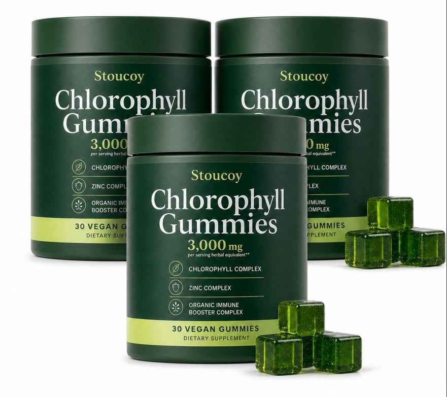 Chlorophyll Gummies – Vegan Internal Deodorant & Body Detox Supplement – Delicious Orchard Fruit Flavor, 30 Count