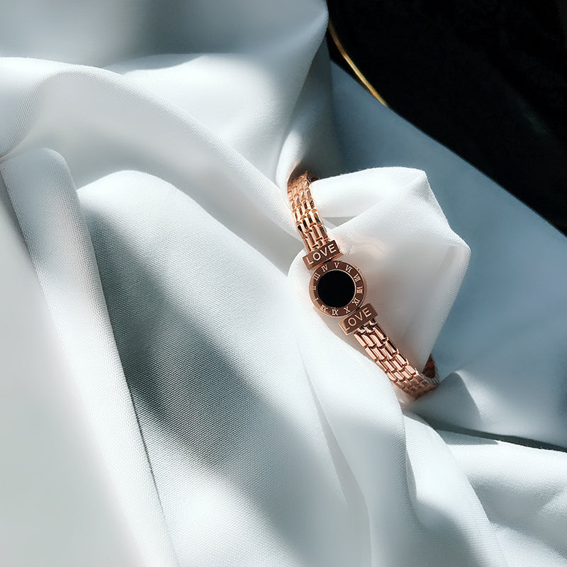 Rose Gold Titanium Steel Bracelet Women's Hand Jewelry - Shop NCLC