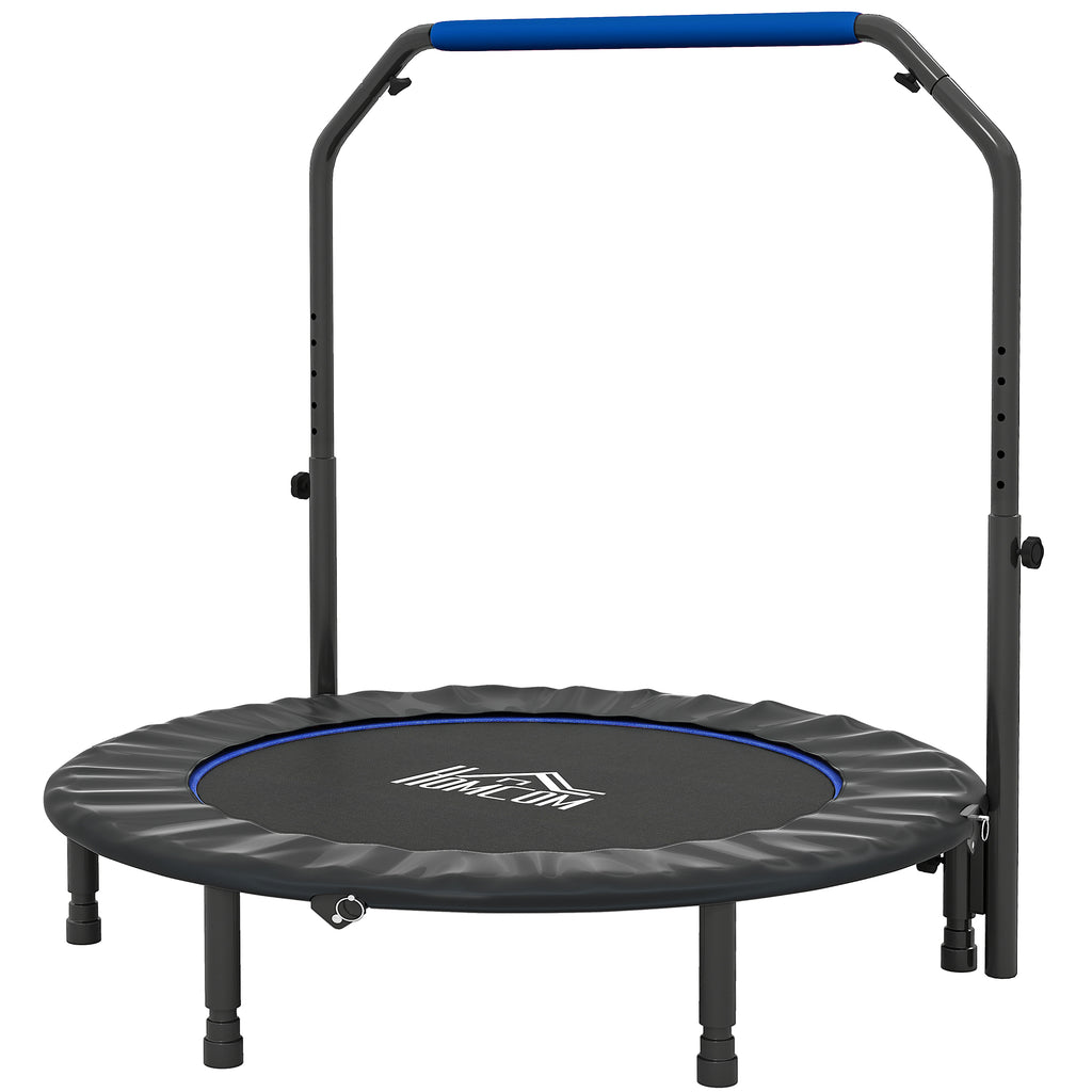 48" Foldable Mini Fitness Trampoline, With Adjustable Foam Handle, Blue - Shop NCLC