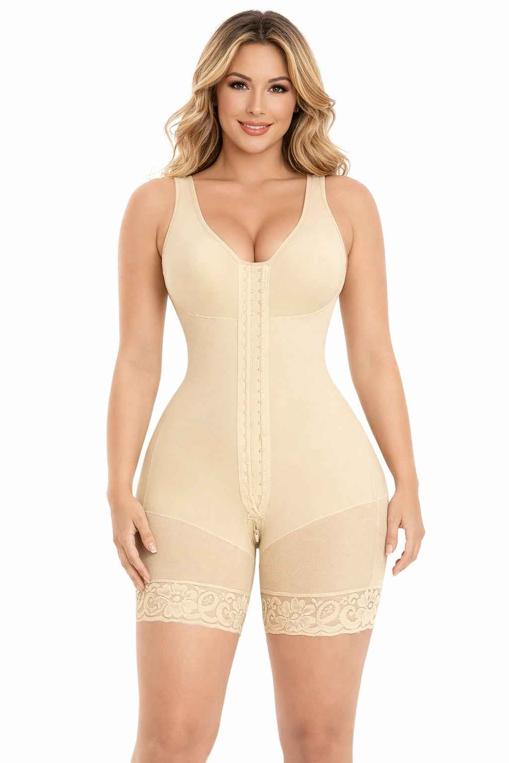 Colombian Full Body Shaper with Zipper Crotch | Tummy Control & Butt Lift