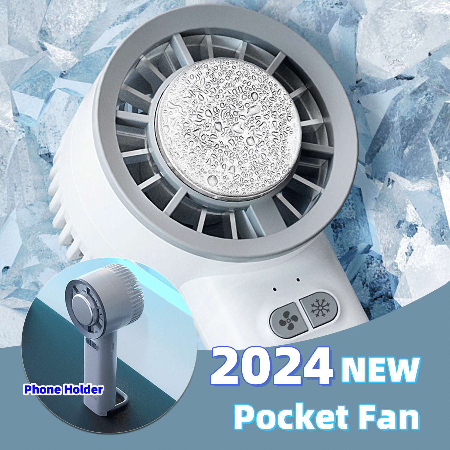 Summer Gadget Handheld Turbo Jet Fan Mini Portable Ice Cold Fan Generation Brushless Motor Wind High Speed Duct Fans Blower - Shop NCLC