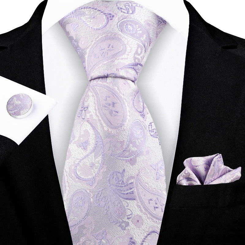 Jacquard-embroidered Cashew Flower Tie - Shop NCLC