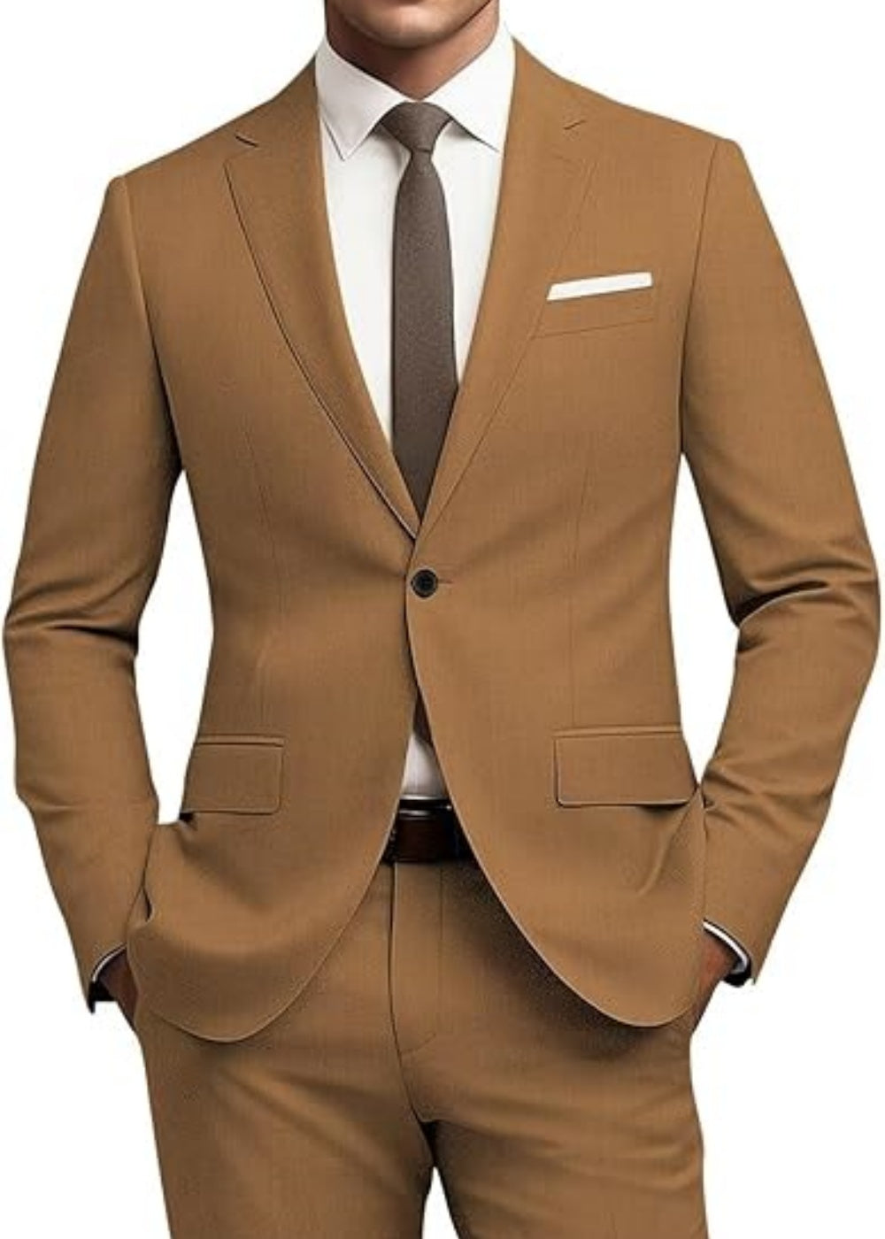 Men's Versatile Solid Color Business Jacket Long Pants Set - Shop NCLC