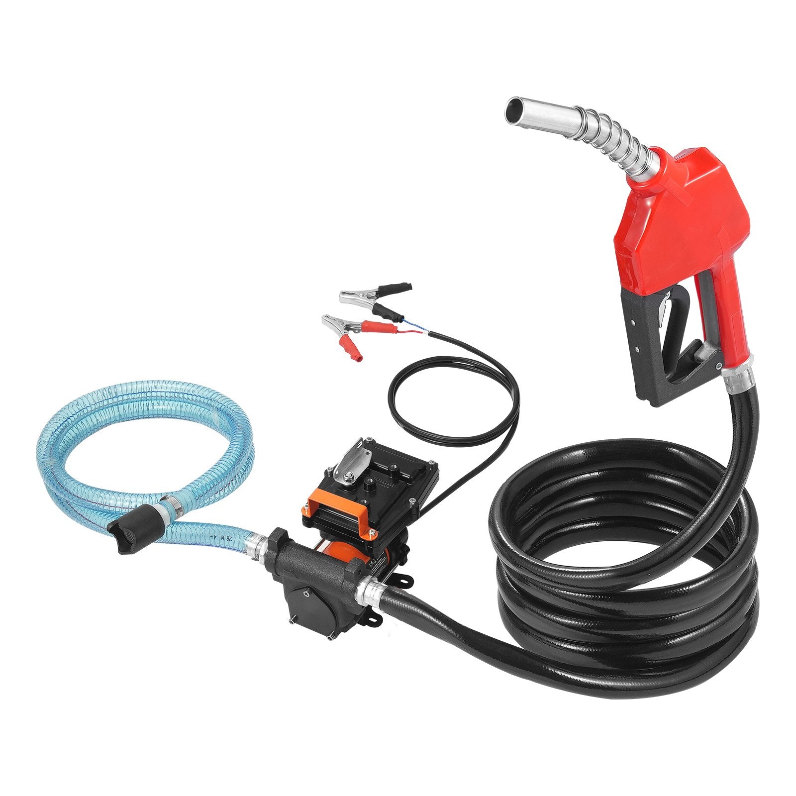 Fuel Transfer Pump 12V 15 GPM 1/4 HP Diesel Pump With Auto Fuel Nozzle - Shop NCLC