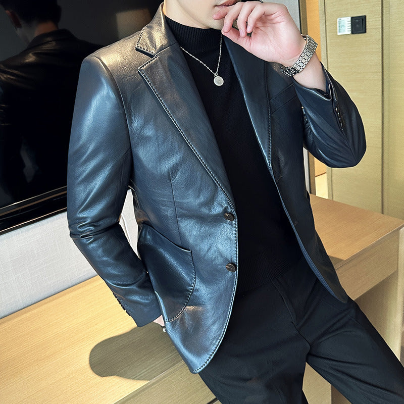 Fashion Solid Color Business Casual Jacket Men - Shop NCLC
