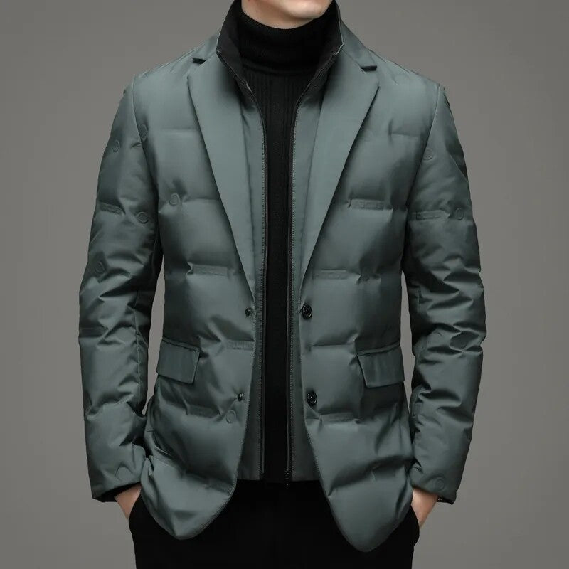 Fake Two-piece Suit Down Jacket Business Men - Shop NCLC
