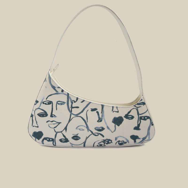 Niche Face Silhouette Handbag Shoulder Bag
