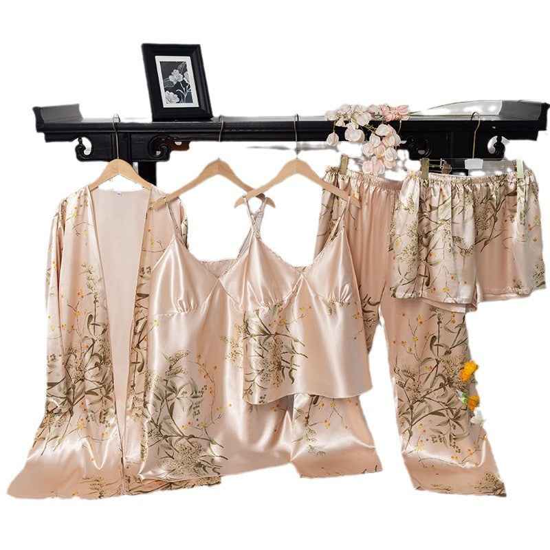 Large-Size 5-Piece Pajama Set For Women