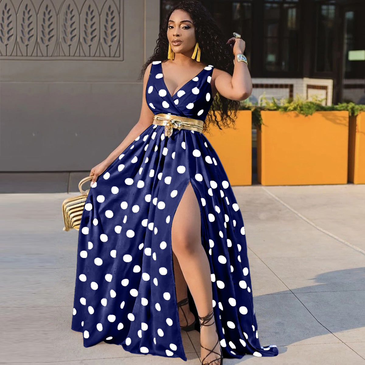 Sexy Dresses Women Party Ladies Belt Plus Size Forked Club Dresses - Shop NCLC