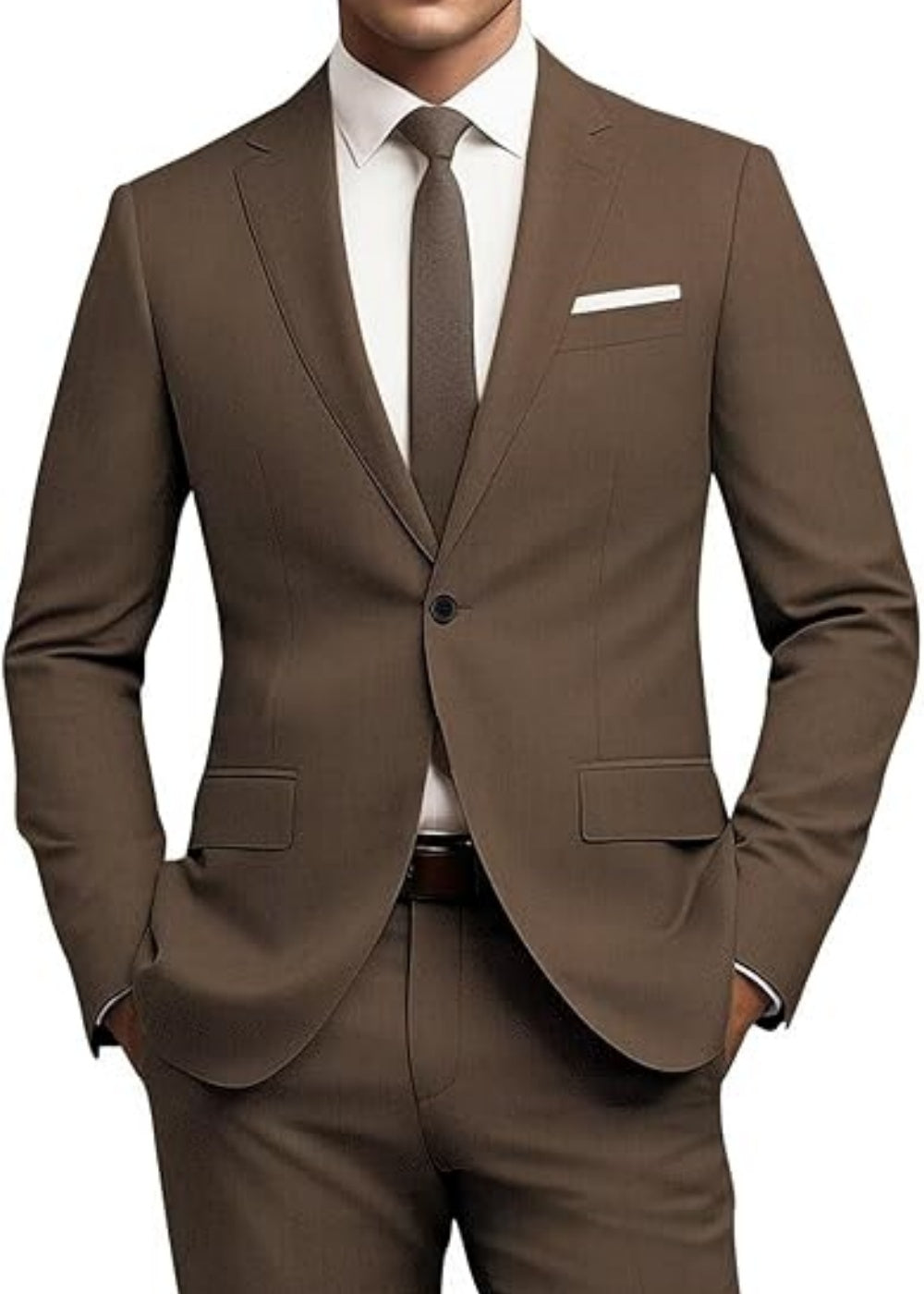 Men's Versatile Solid Color Business Jacket Long Pants Set - Shop NCLC