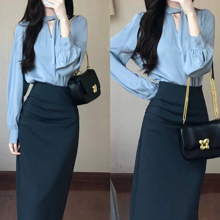Sophisticated Commuter Professional Shirt Skirt For Women - Shop NCLC