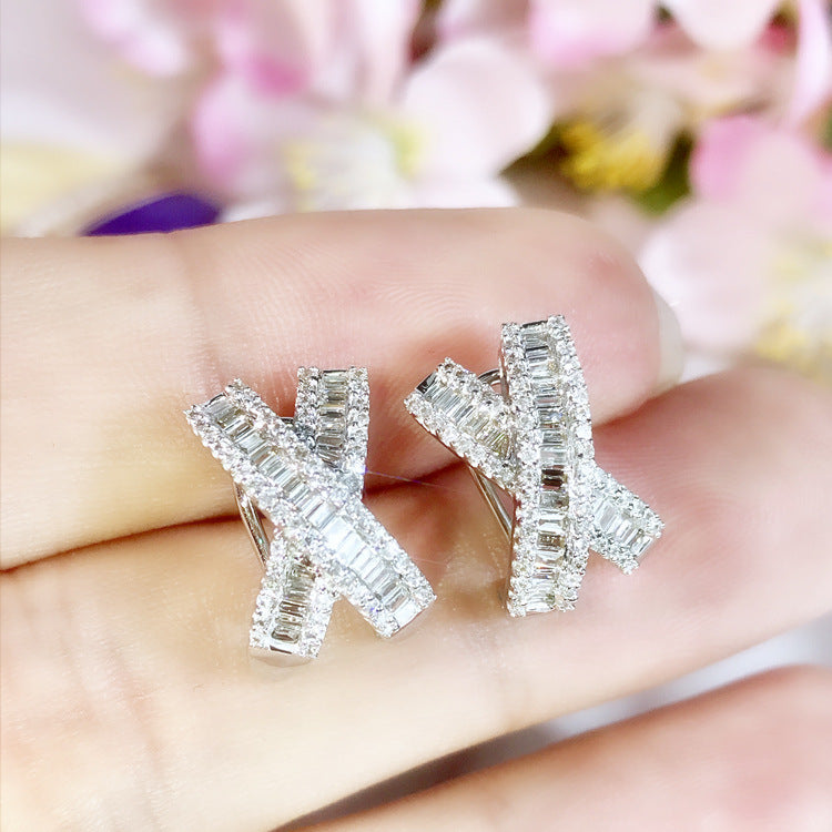 Crystal Zircon Earrings Ear Jewelry Women - Shop NCLC
