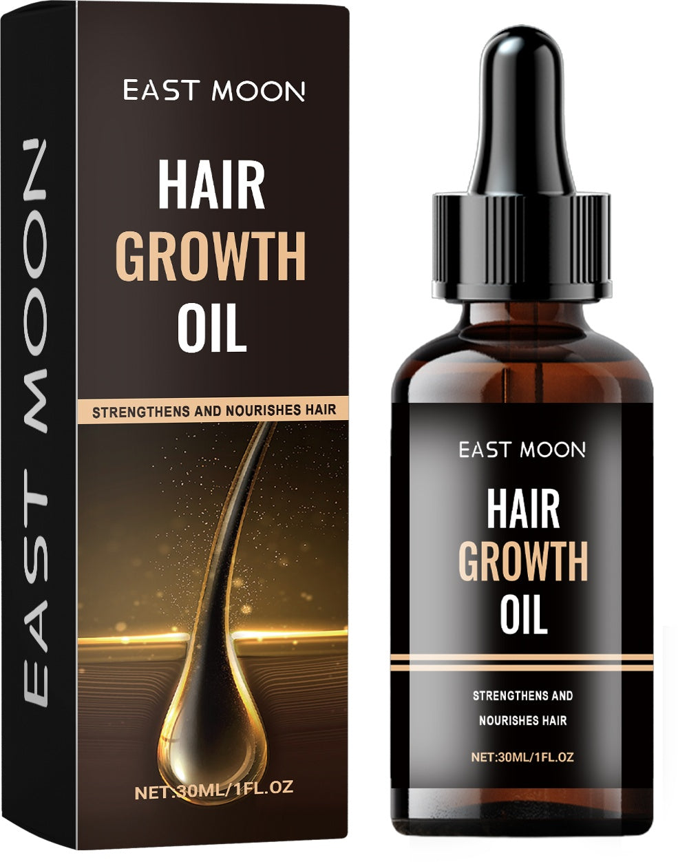East Moon Revitalize Hair Growth Oil with Ginseng & Herbs for Strong, Thick, Shiny Hair